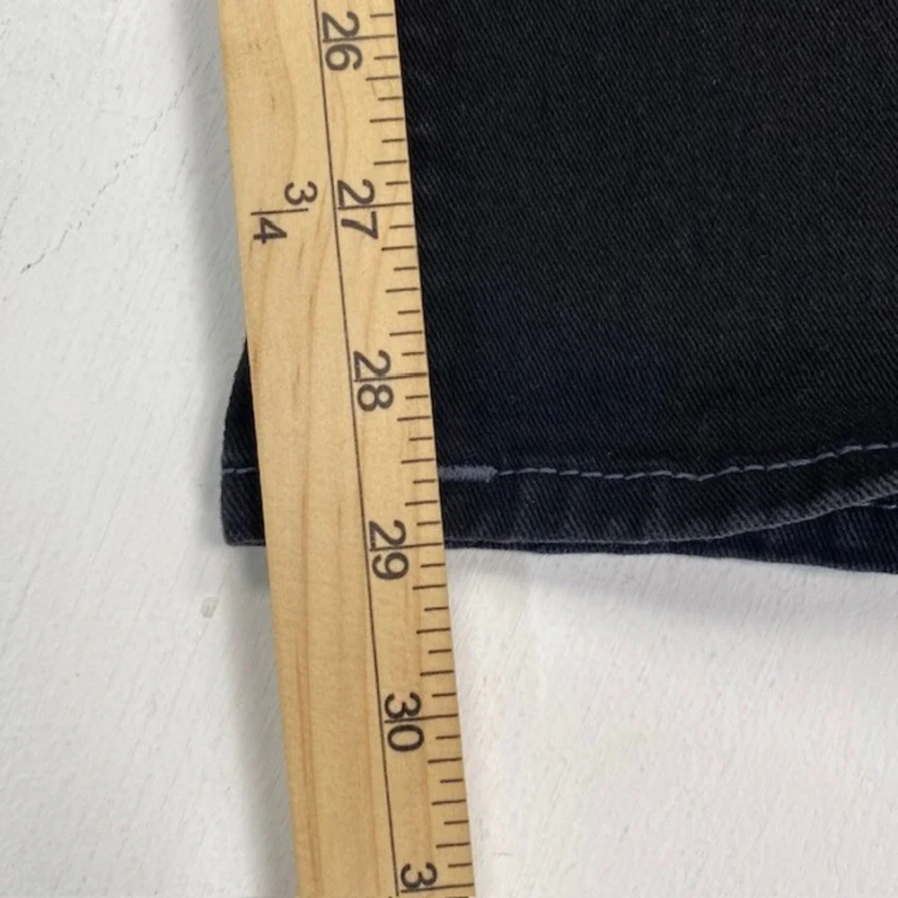 True Religion Ricky Relaxed Straight Black Jeans Mens 36 Contrast Stitch Flap SN